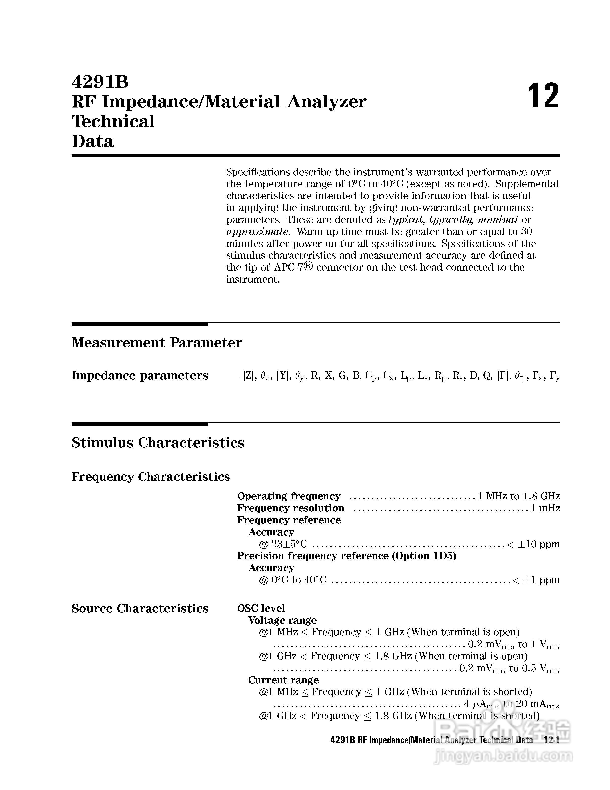 HP4291B分析仪说明书:[28]