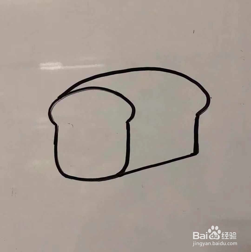 吐司面包的简笔画；怎么画吐司面包简单