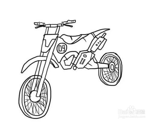 如何画摩托车