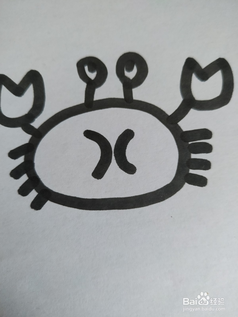 螃蟹的简笔画技法（十一）