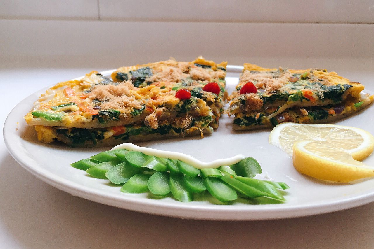 好吃的肉松菠菜蛋饼 快来学吧 好吃又简单