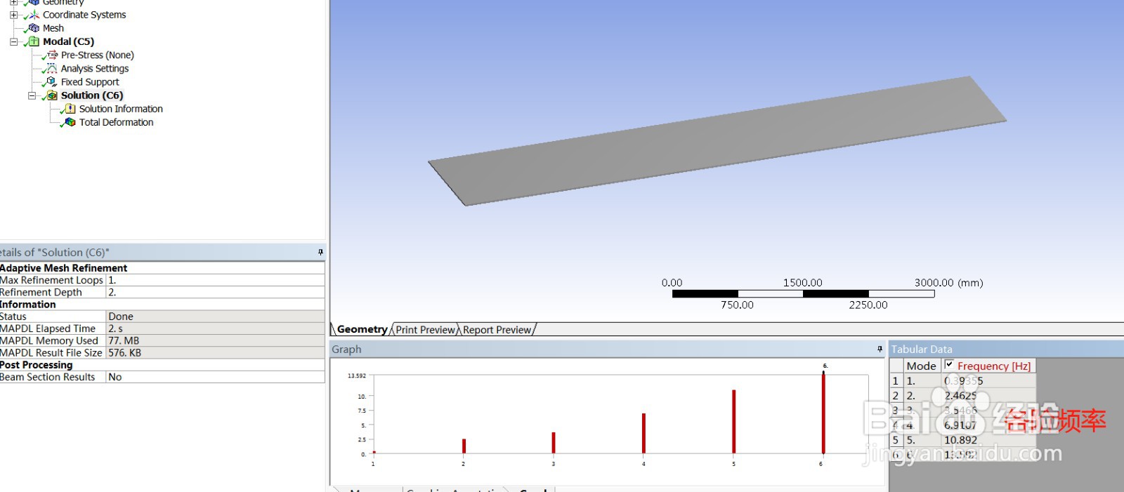 ansys workbench模态分析及动画制作