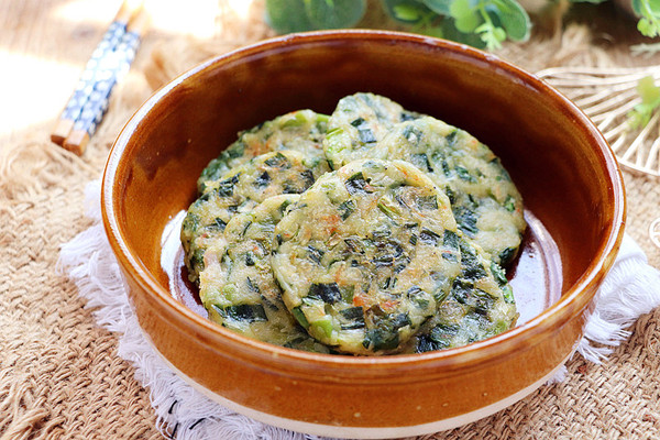 虾皮山药韭菜煎饼