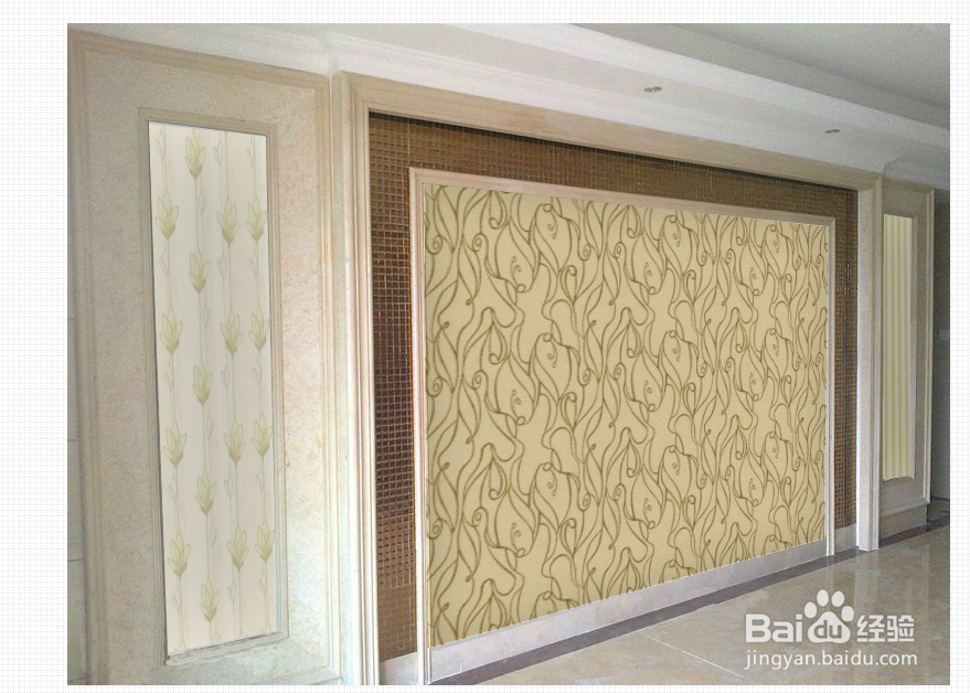 怎样利用自己的毛坯房制作墙纸效果图