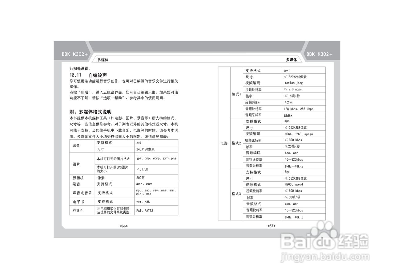 步步高K302+手机使用说明书:[4]