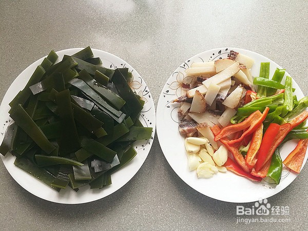 海带炒腊肉的做法