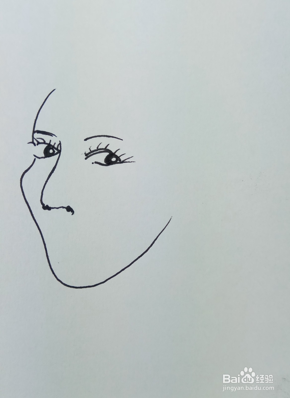 怎样画儿童简笔画“带耳环的女郎”