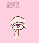 隐形眼镜的摘取方法