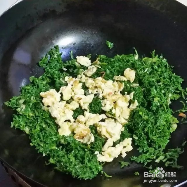 荠菜炒鸡蛋