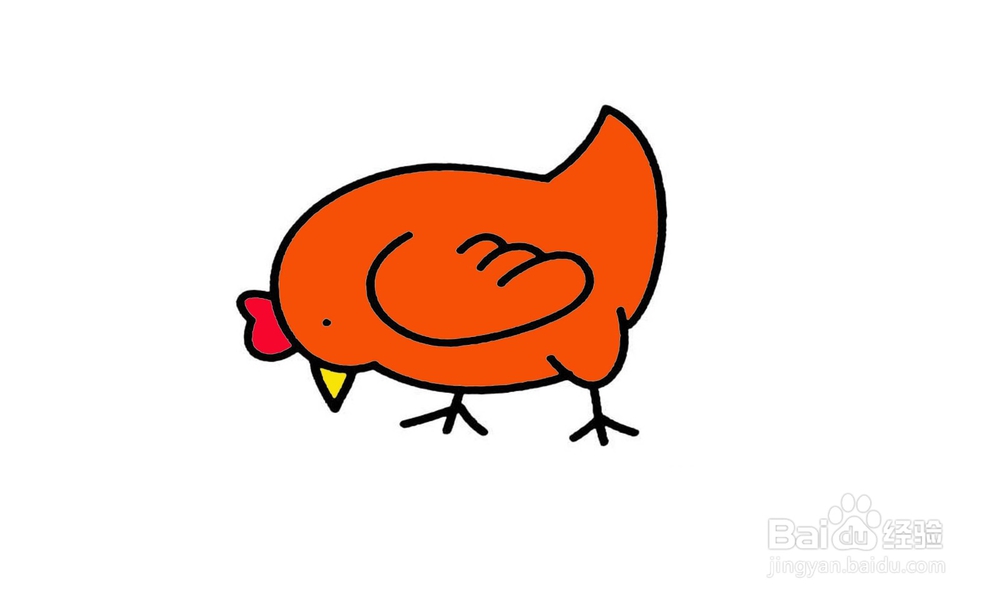 如何画出一只鸡子？