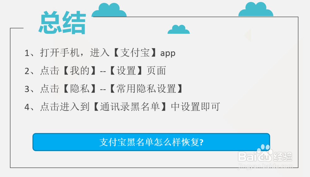 支付宝黑名单怎么样恢复