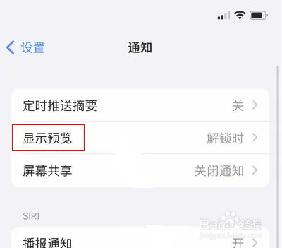 苹果手机怎么关闭显示预览