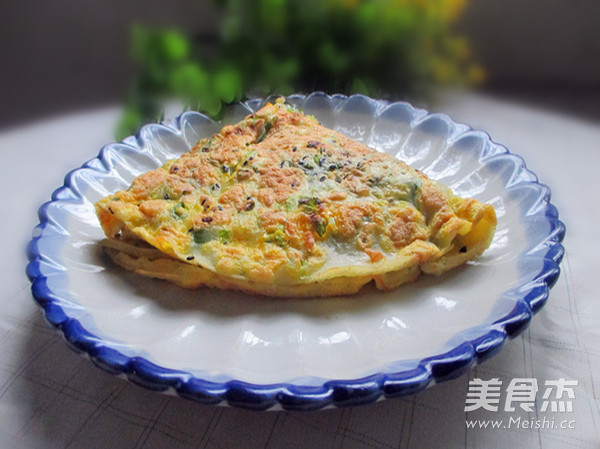 青菜鸡蛋饼的做法