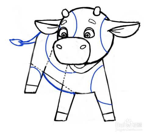 新年小牛怎么画