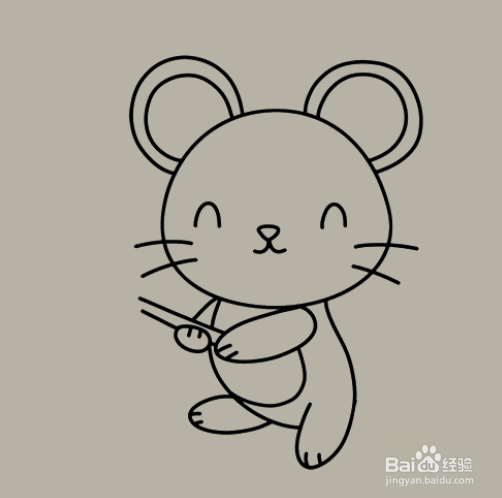 如何手工画老鼠的简笔画?