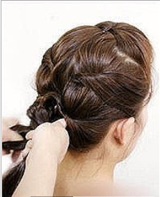 优雅韩式编发盘发图解