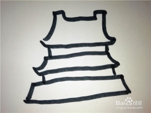 怎么样用简笔画画城门