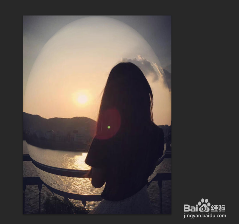 ps怎么给图片做球面扭曲效果