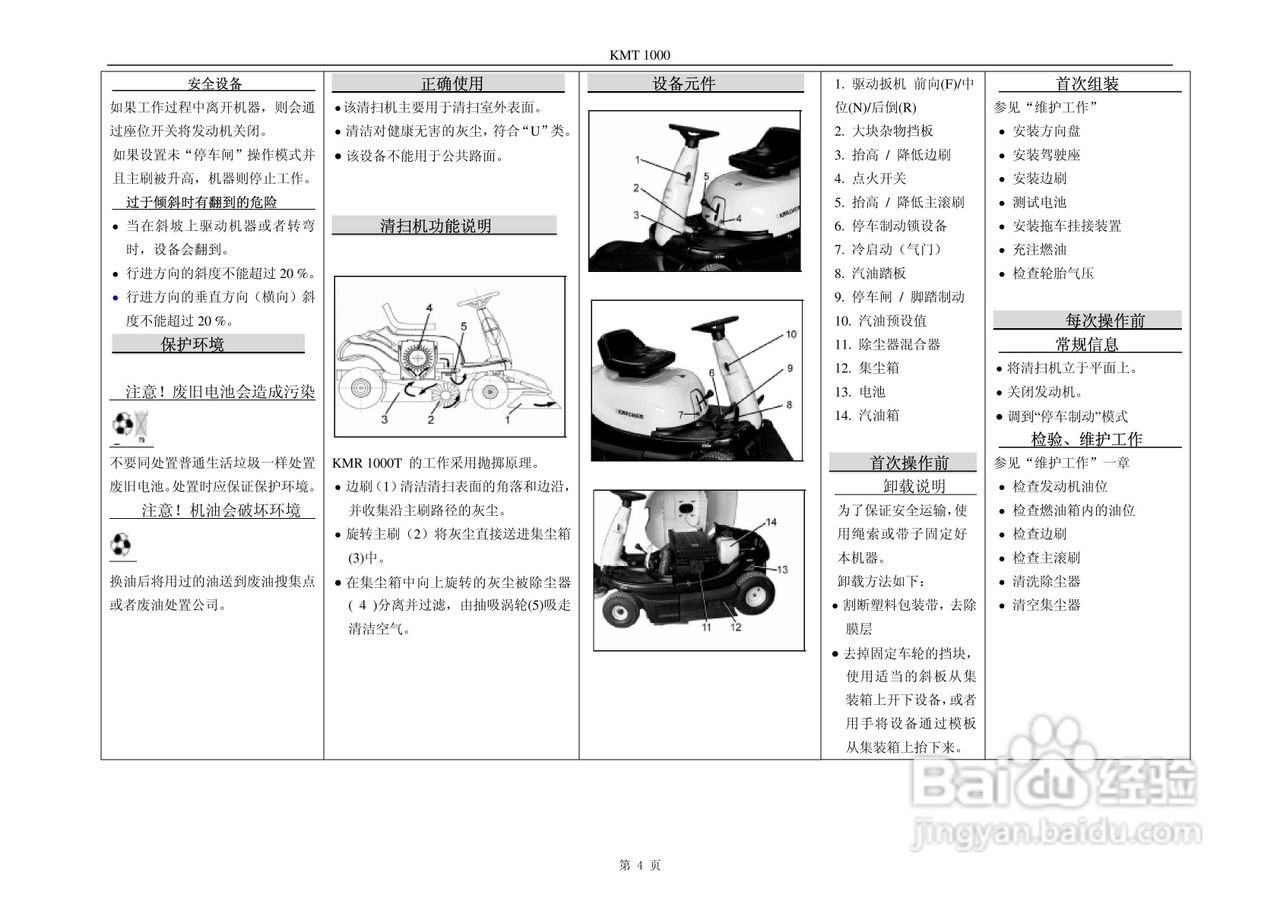 凯驰kmr1000t洗地机使用手册:[1]