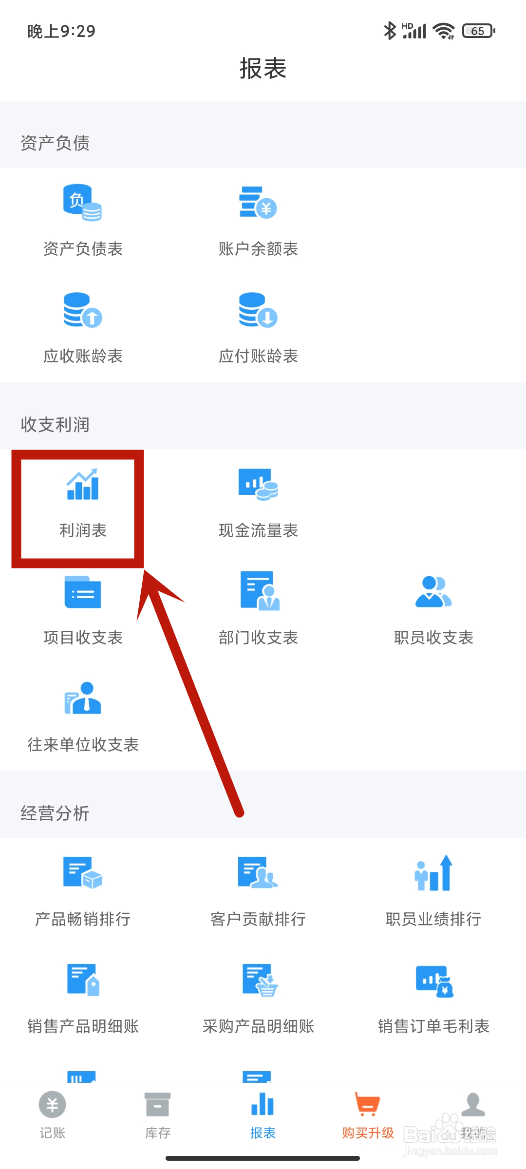 账王记账app在哪里查看【利润表】？