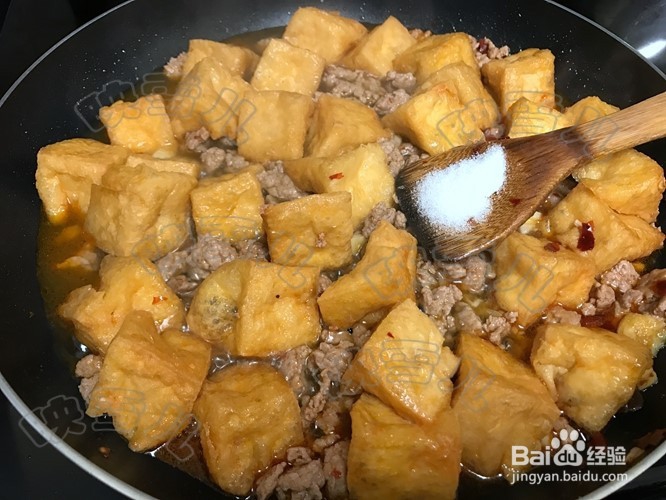 肉末煮油豆泡