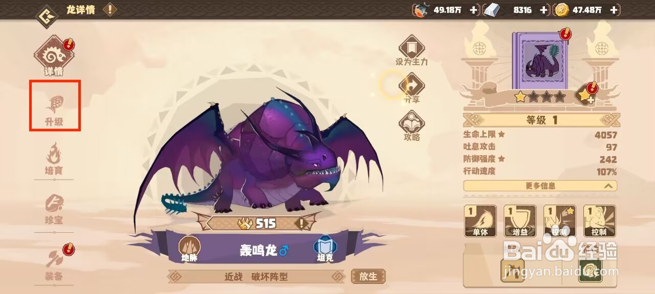 驯龙高手旅程轰鸣龙怎么升到20级？