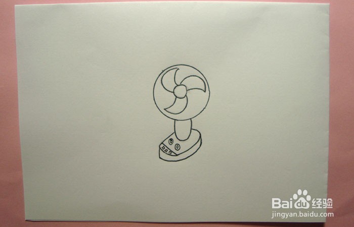 硬币简笔画之小台式电风扇