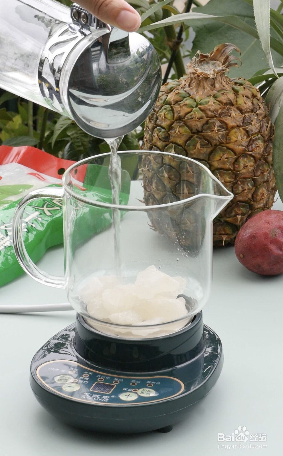 百香果菠椰气泡水的做法