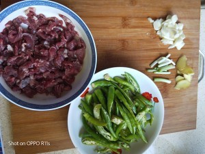 养生食补尖椒牛肉片
