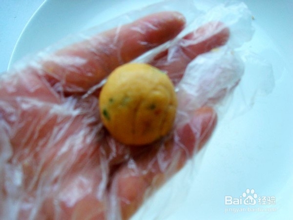 炸鸡蛋红薯丸子步骤