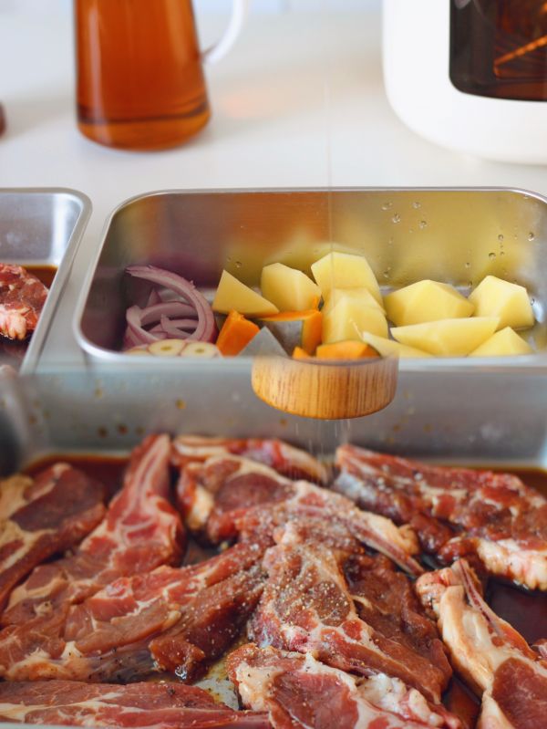 柠香法式烤羊排