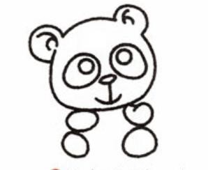 简笔画大熊猫画法