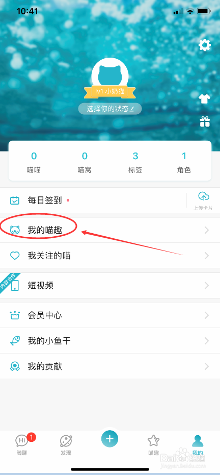 随猫树洞怎么设置喵趣仅自己可见