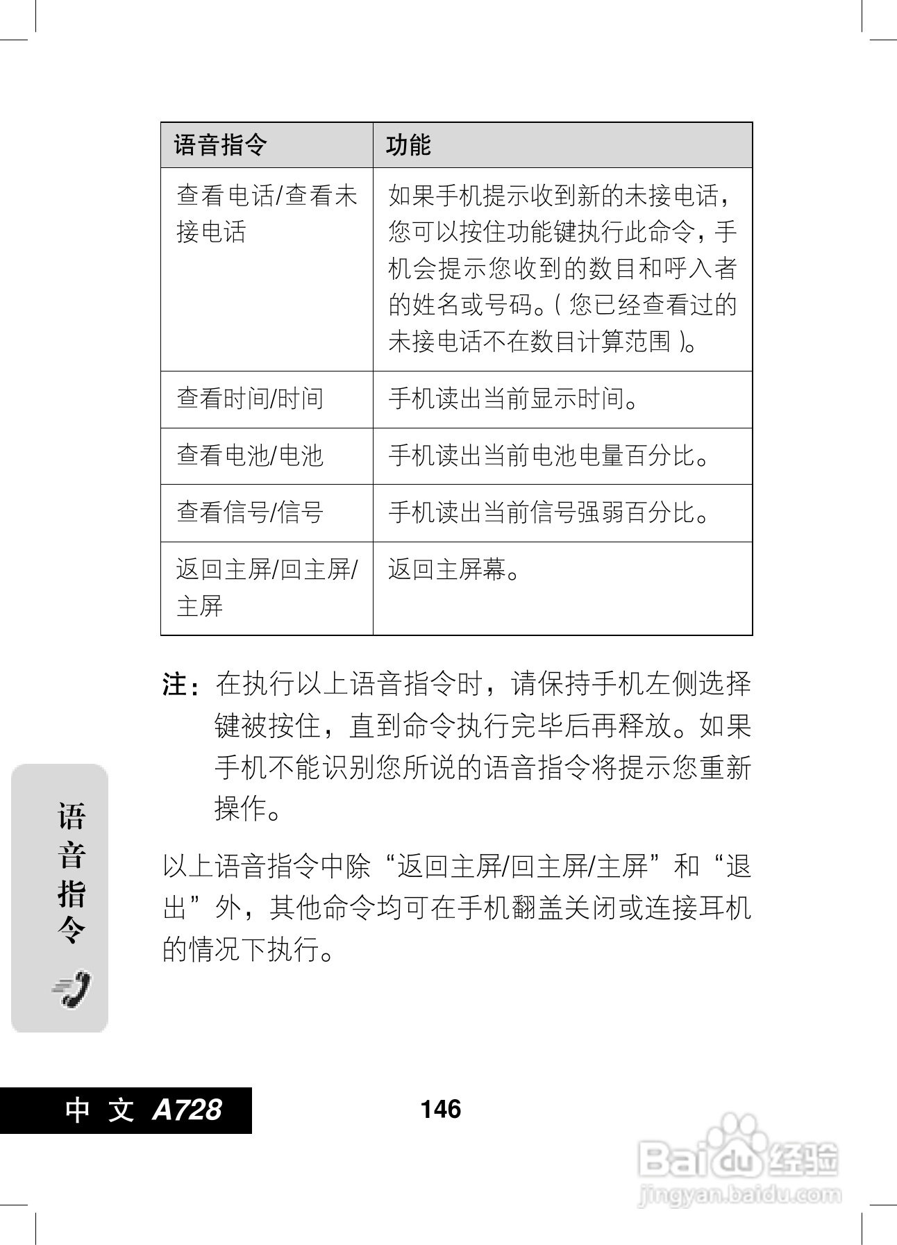 摩托罗拉A728手机使用说明书:[15]
