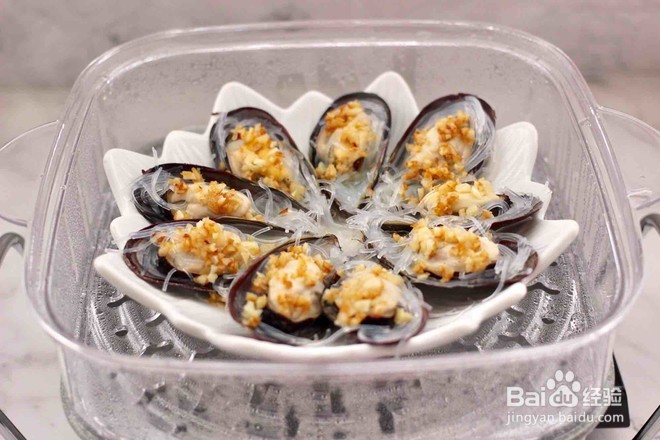 蒜香粉丝双椒青口贝的做法