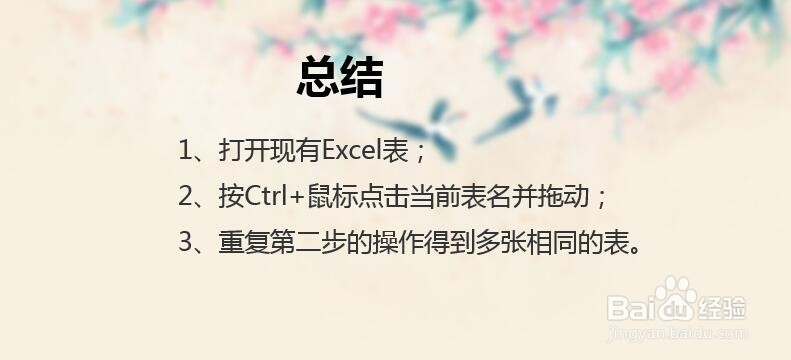 Excel同一工作簿怎么快捷复制工作表?