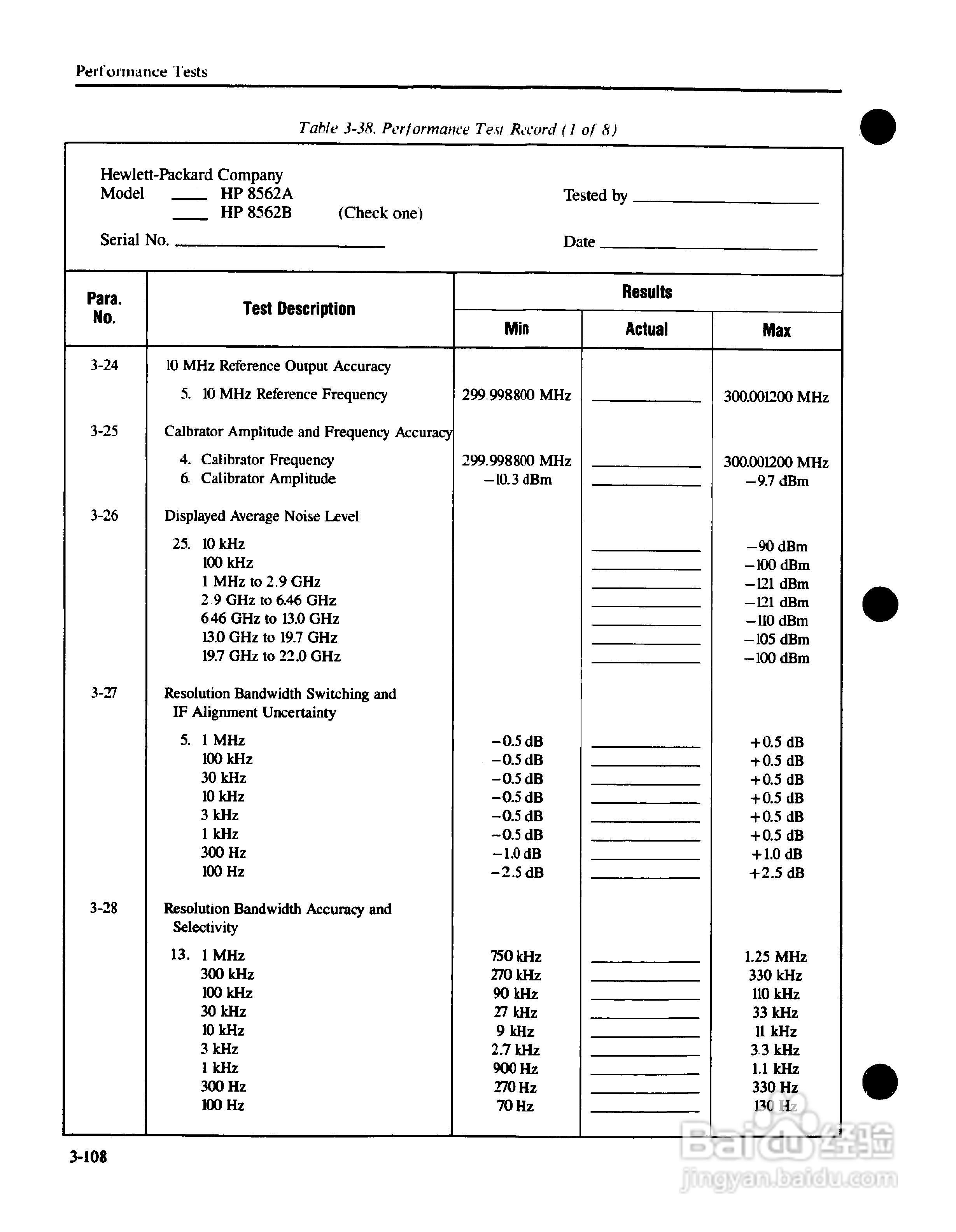 HP8562A/B分析仪使用说明书:[14]