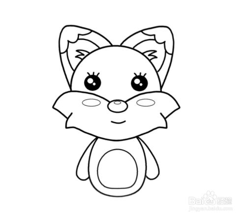 怎么画小狐狸简笔画 儿童简笔画 百度经验