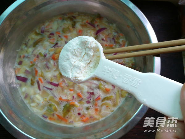 榨菜虾皮鸡蛋饼