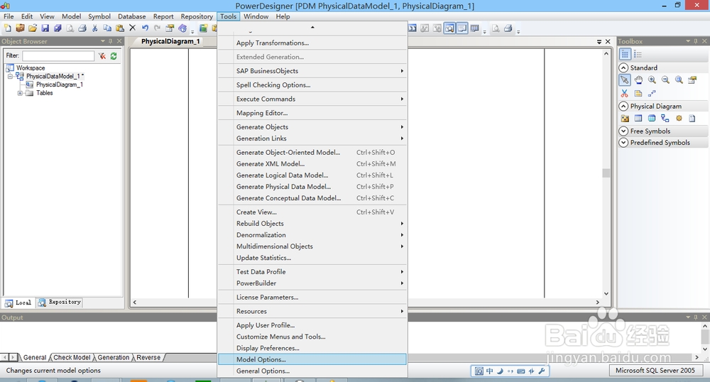 PowerDesigner使用：[1]Name首字母生成Code