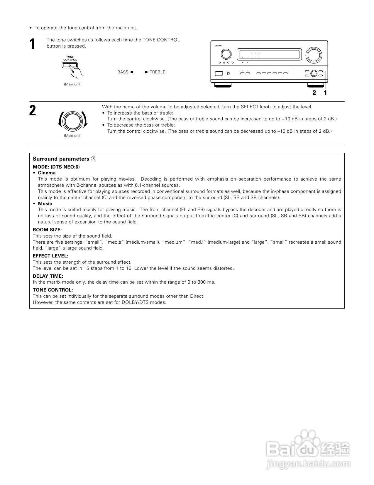 DENON AVR-1083功放操作说明书:[4]