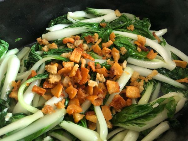 猪油渣炒小白菜