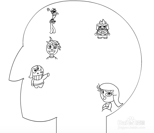 头脑特工队手抄报简笔画