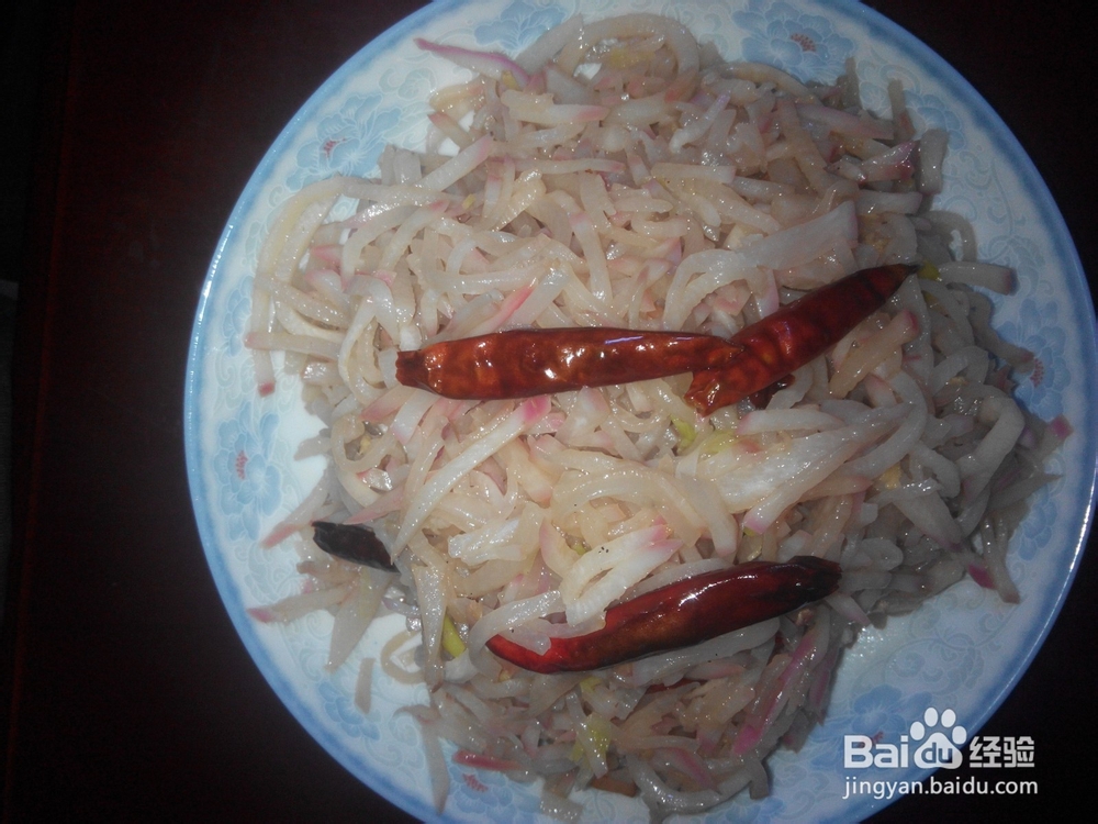 素炒酸辣萝卜丝