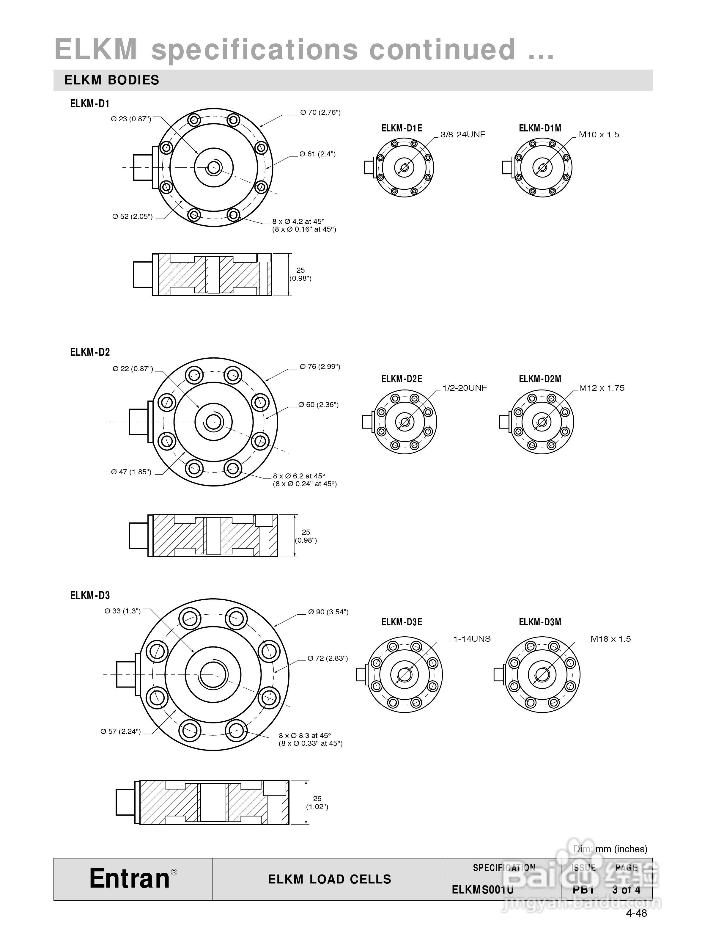 MEAS-精量电子ELKM拉力传感器说明书