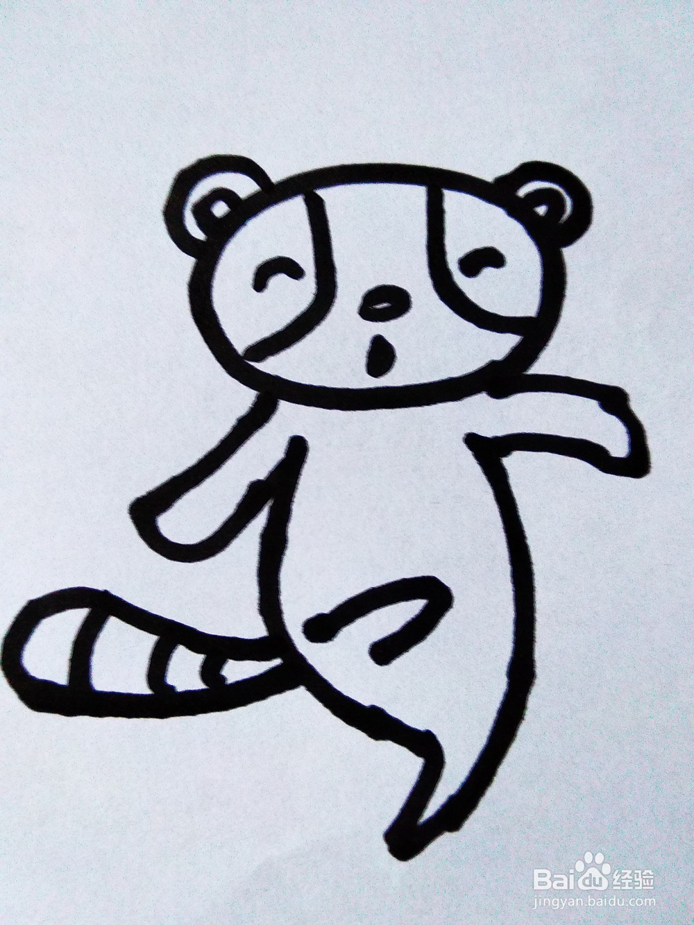 小浣熊简笔画怎么画