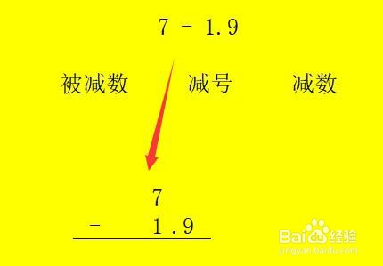7-1.9的竖式怎么列