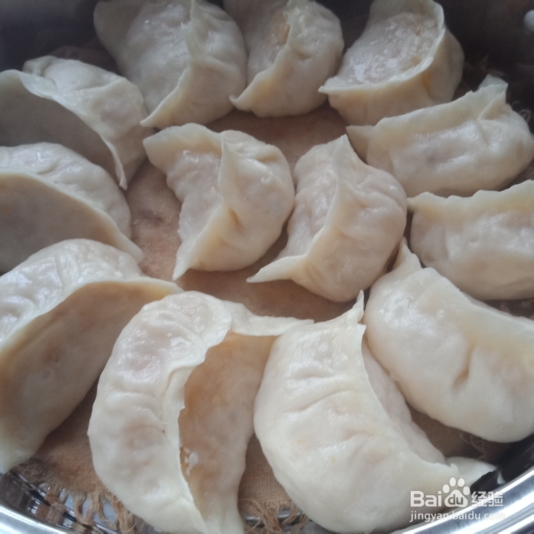 海鲜教程-蟹味儿素蒸饺虾皮葱花和倭瓜