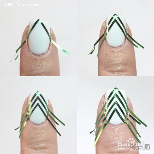 斑纹图案美甲diy教程