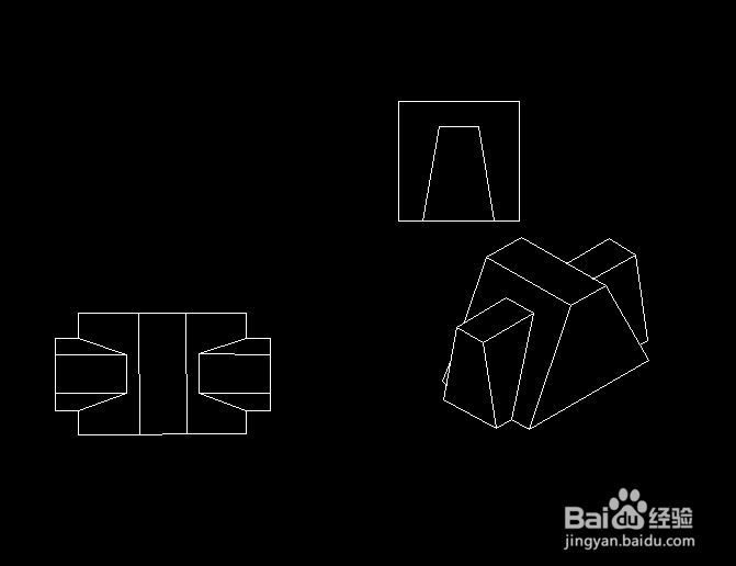 给出两面投影怎么画第三个面